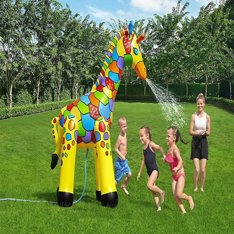 1.42M X 1.04M X 198M Inflatable Giraffe Water Sprinkler 52384