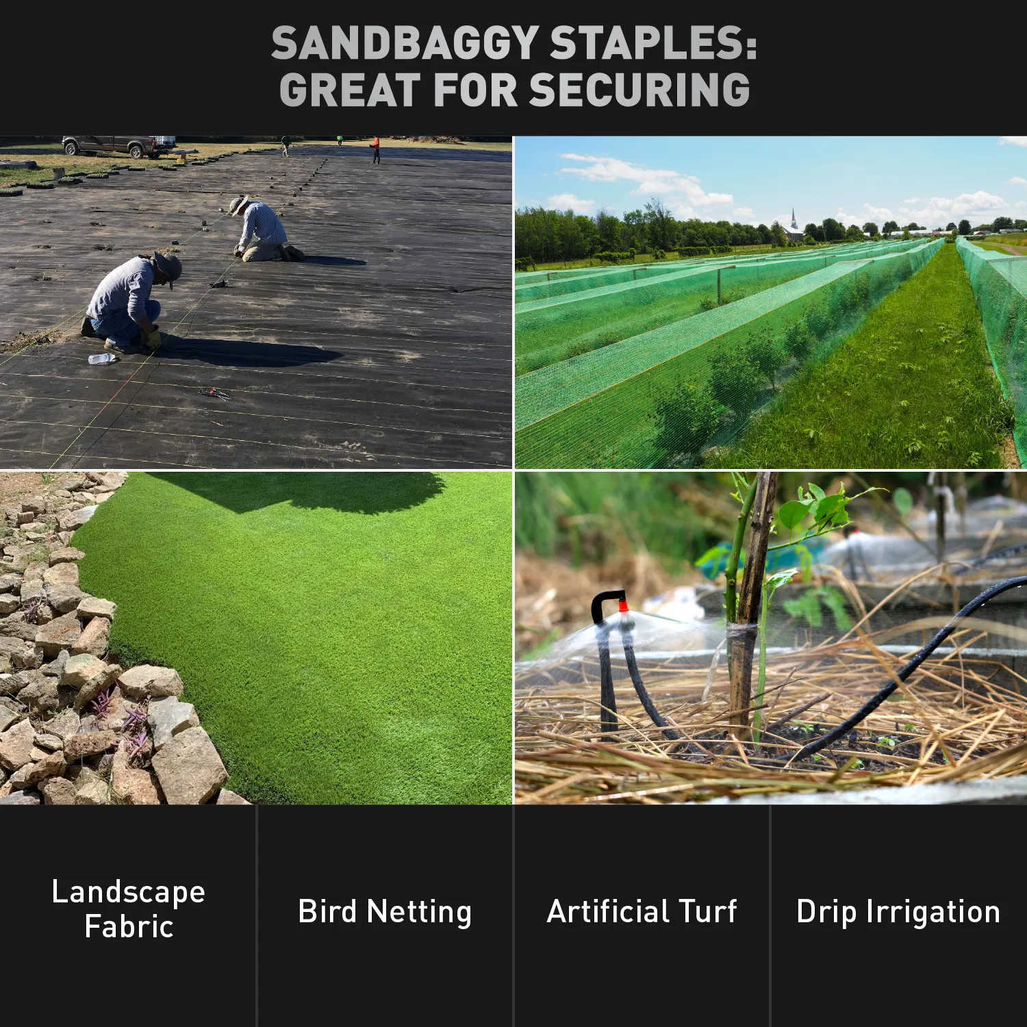 18 in. Heavy Duty Landscape Staples - 7 Gauge Galvanized Steel