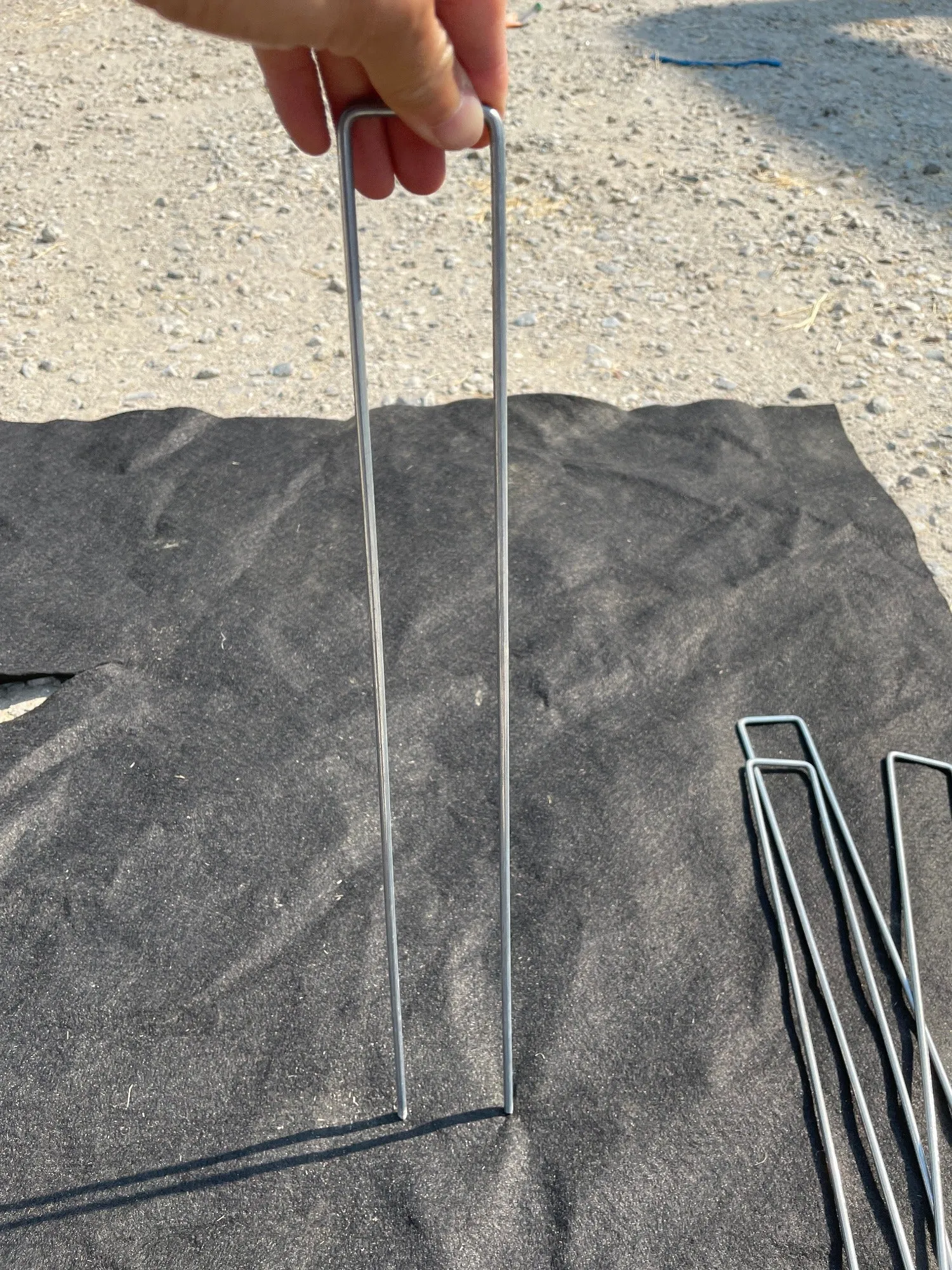 18 in. Heavy Duty Landscape Staples - 7 Gauge Galvanized Steel