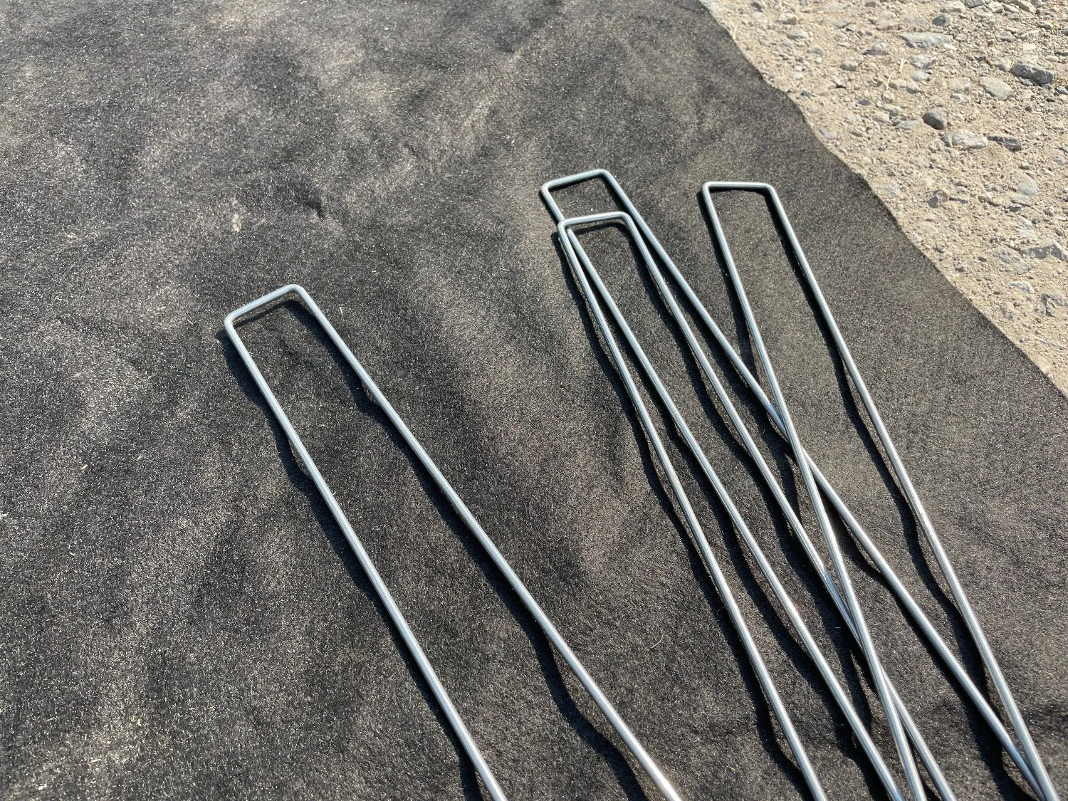 18 in. Heavy Duty Landscape Staples - 7 Gauge Galvanized Steel