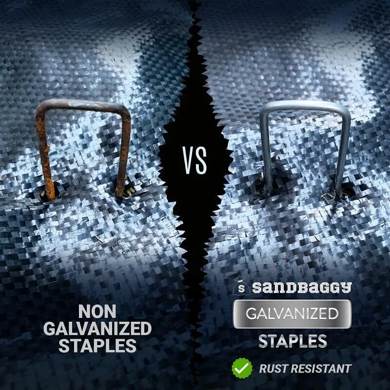 18 in. Heavy Duty Landscape Staples - 7 Gauge Galvanized Steel