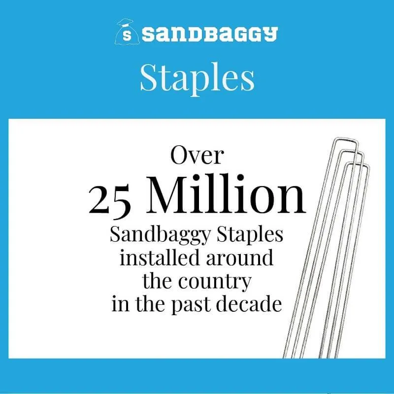 18 in. Heavy Duty Landscape Staples - 7 Gauge Galvanized Steel