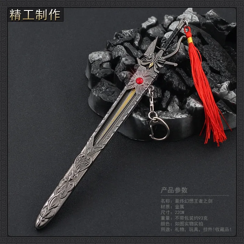 22cm Kingsglaive Final Fantasy XV Game Movie Peripheral Full Metal Sword Weapon Model Replica Ornament Crafts Doll Equipment Boy
