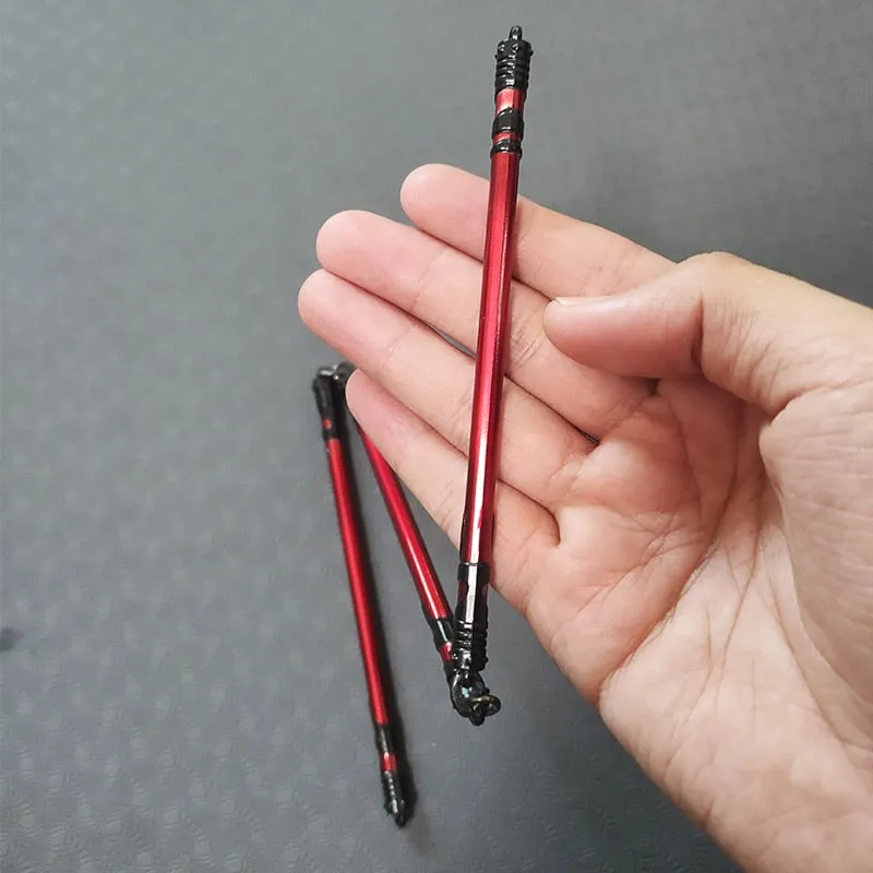 37.5CM Anime Peripherals Cold Weapons Models Three-section Stick Zinc Alloy Material Replica Miniature Decoration Toys for Kids