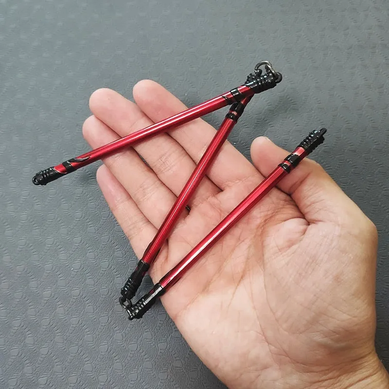 37.5CM Anime Peripherals Cold Weapons Models Three-section Stick Zinc Alloy Material Replica Miniature Decoration Toys for Kids
