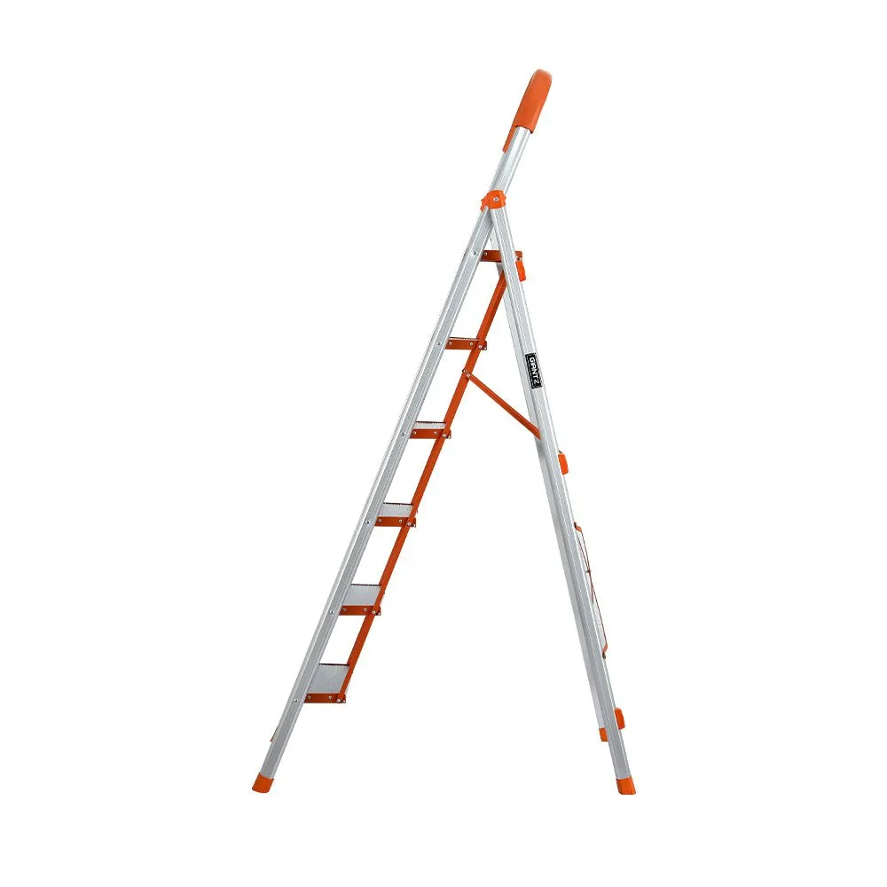 6-Step Multi-Purpose Folding Aluminum Ladder with Non-Slip Platform (Light Weight)
