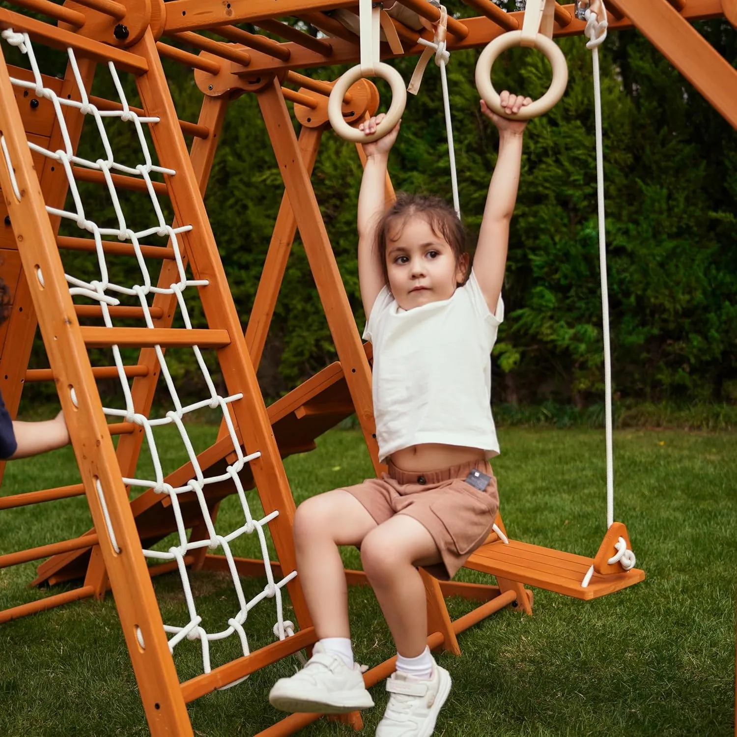 8-in-1 Indoor Playset - Slide, Climbing Wall, Monkey Bars & Swing