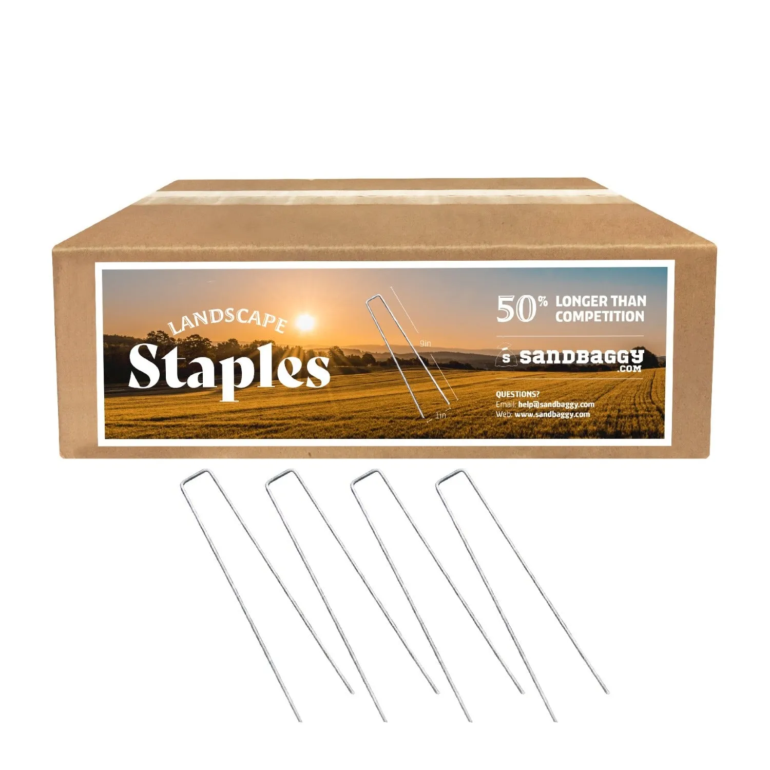 9 in. Landscape Staples - 11 Gauge