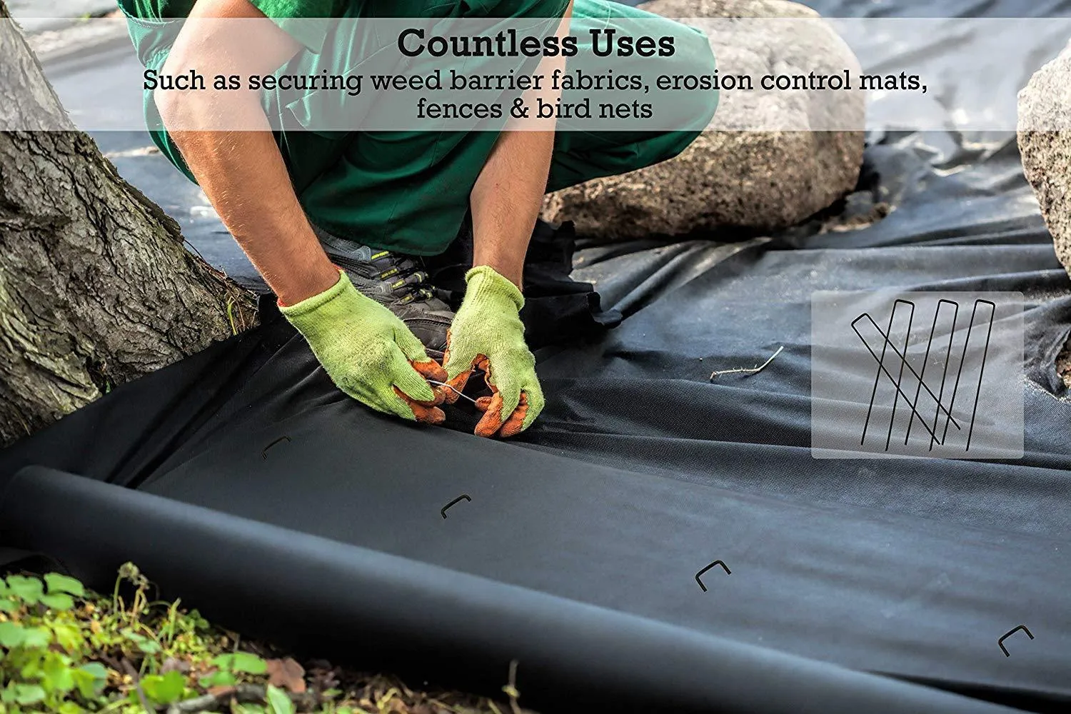 9 in. Landscape Staples - 11 Gauge