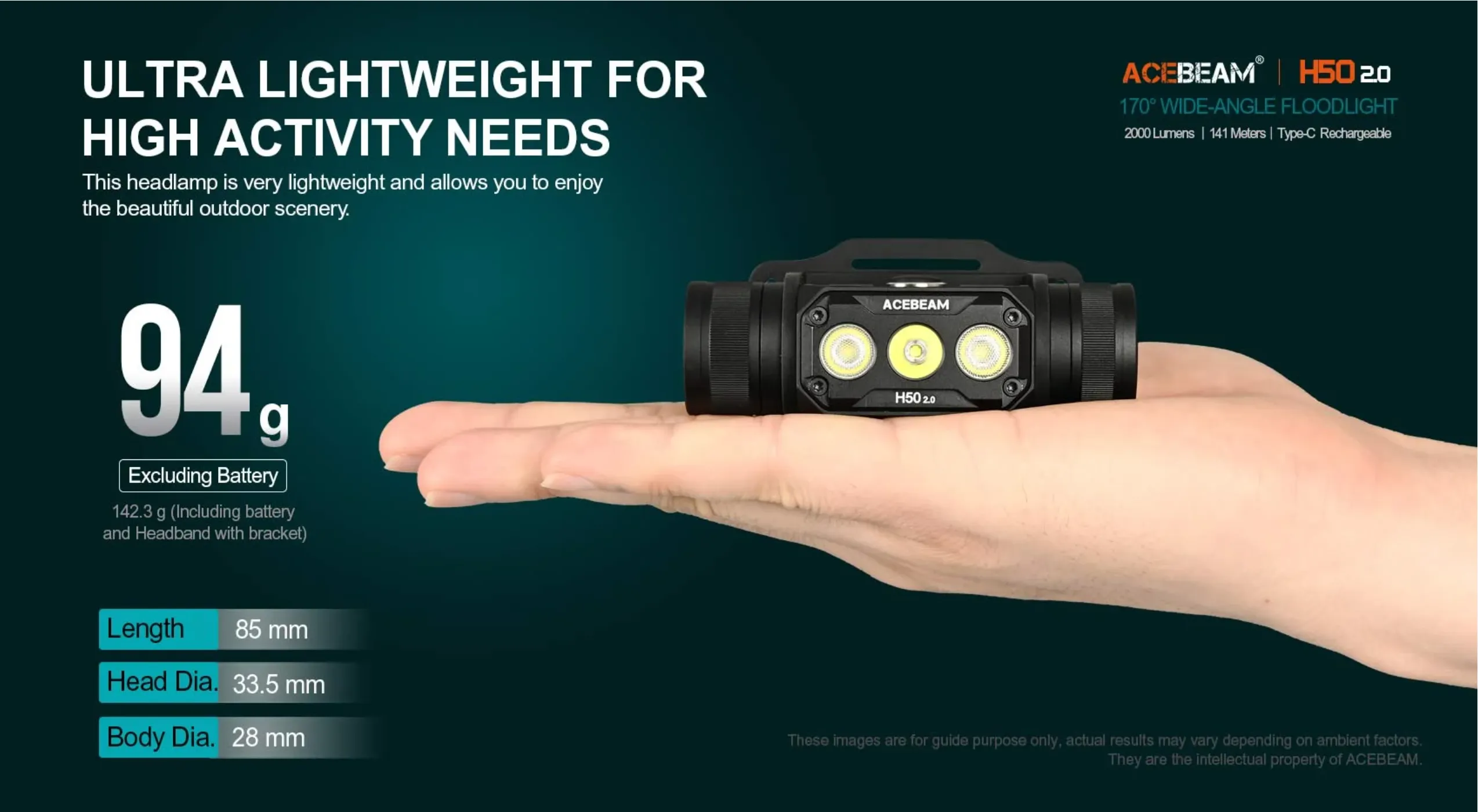 Acebeam - H50 v2.0 (2000 Lumens)