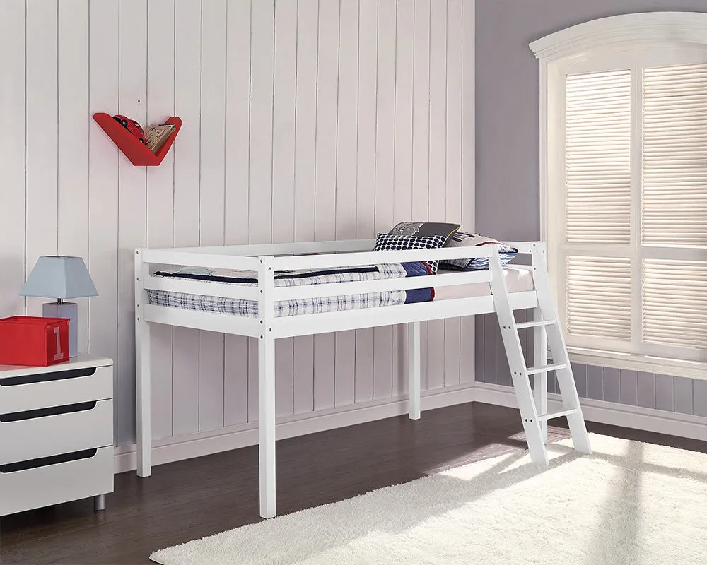 Albany Kids Bunk Bed Mid-Sleeper Wooden Frame, White