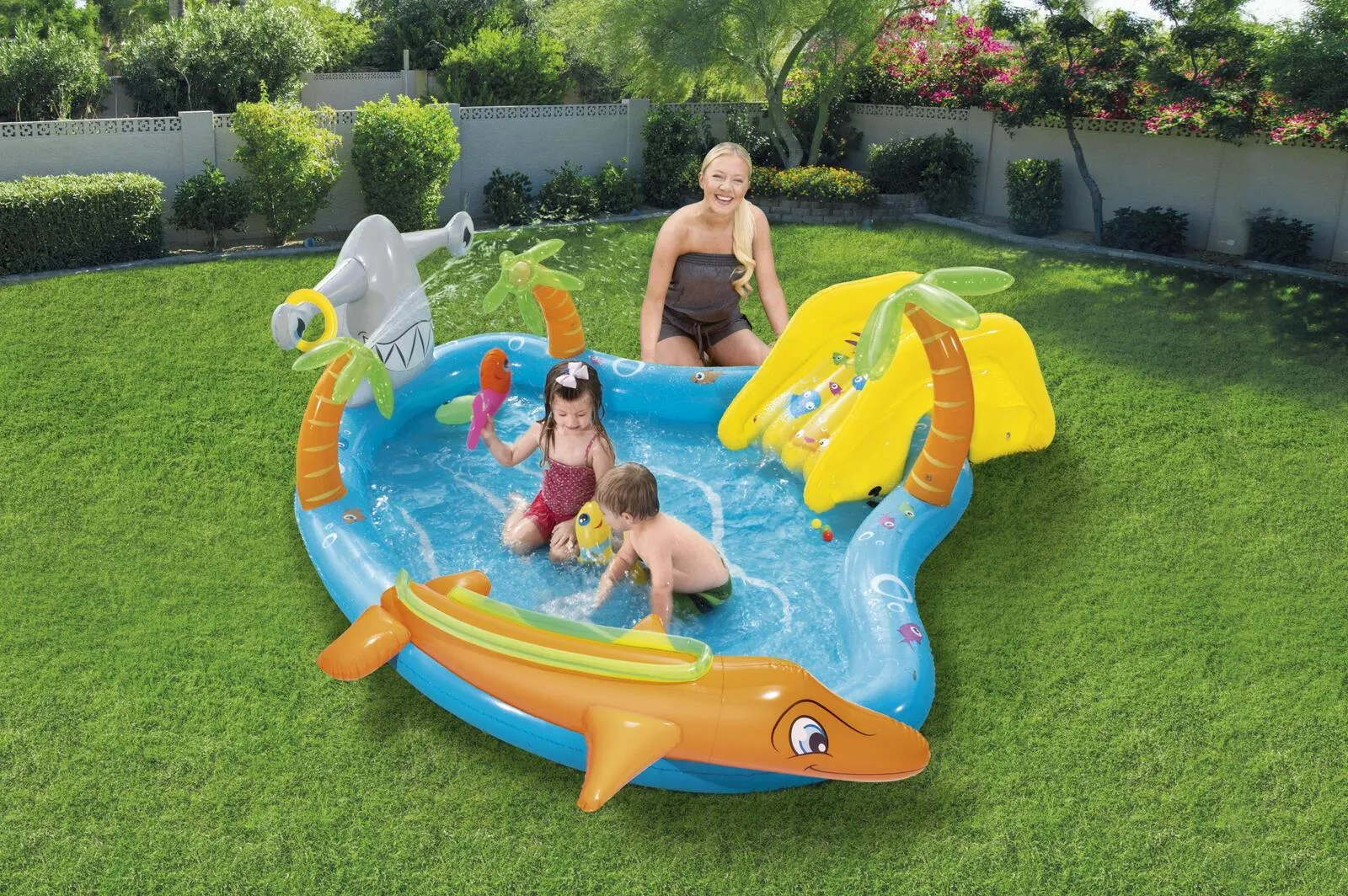 Bestway Inflatable Sea Life Water Fun Pool with Slide