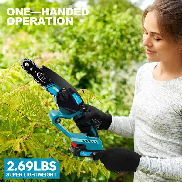 BTF Mini Chainsaw Set – Cordless, Battery Powered with 2 Chains & Accessories