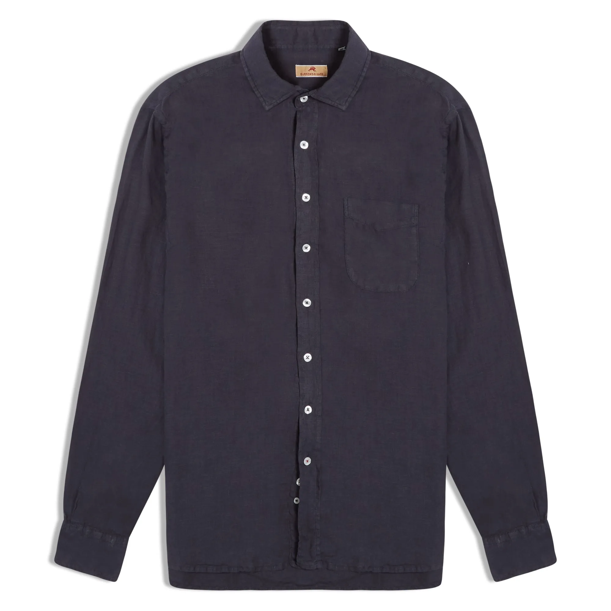 Burrows & Hare Linen Shirt - Charcoal