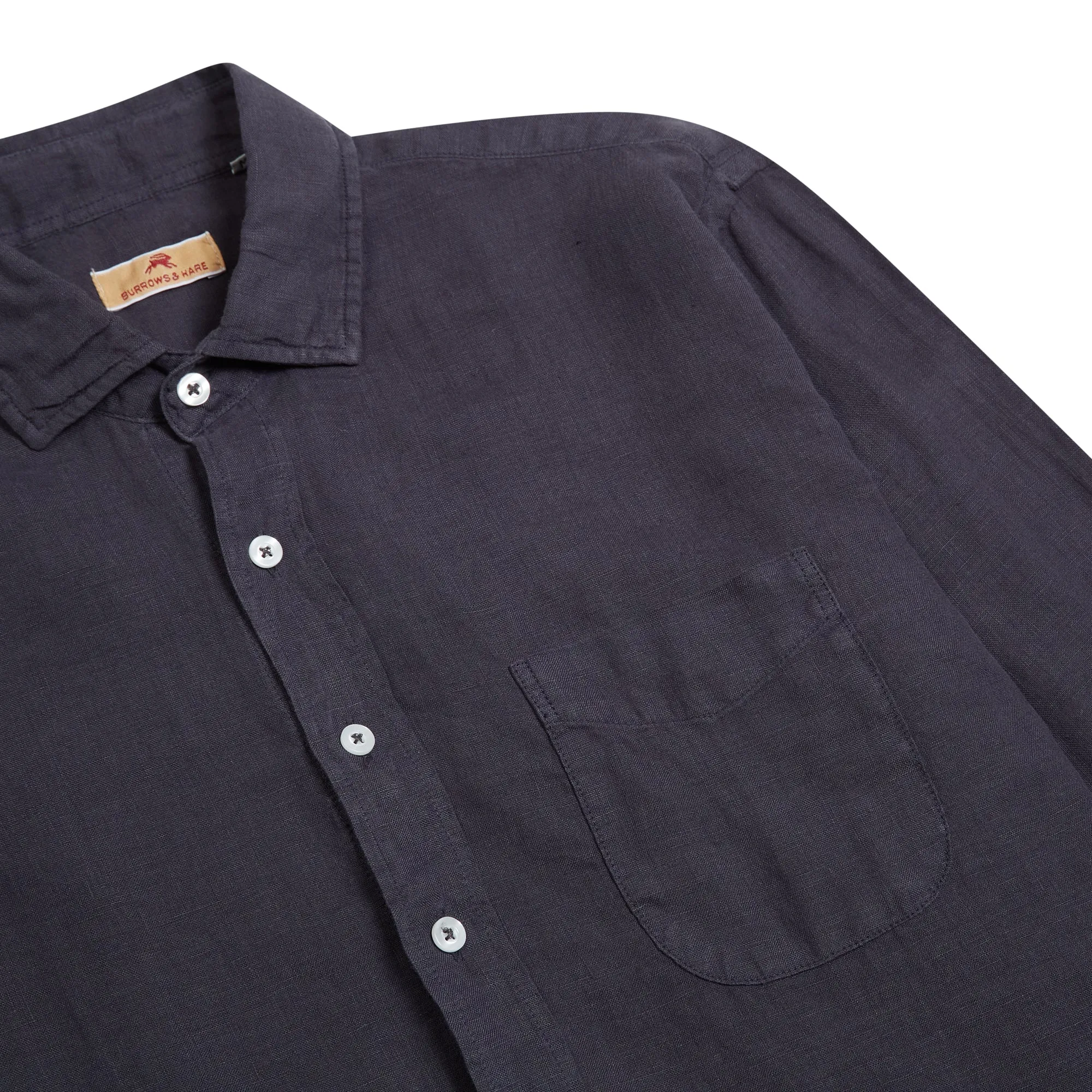 Burrows & Hare Linen Shirt - Charcoal