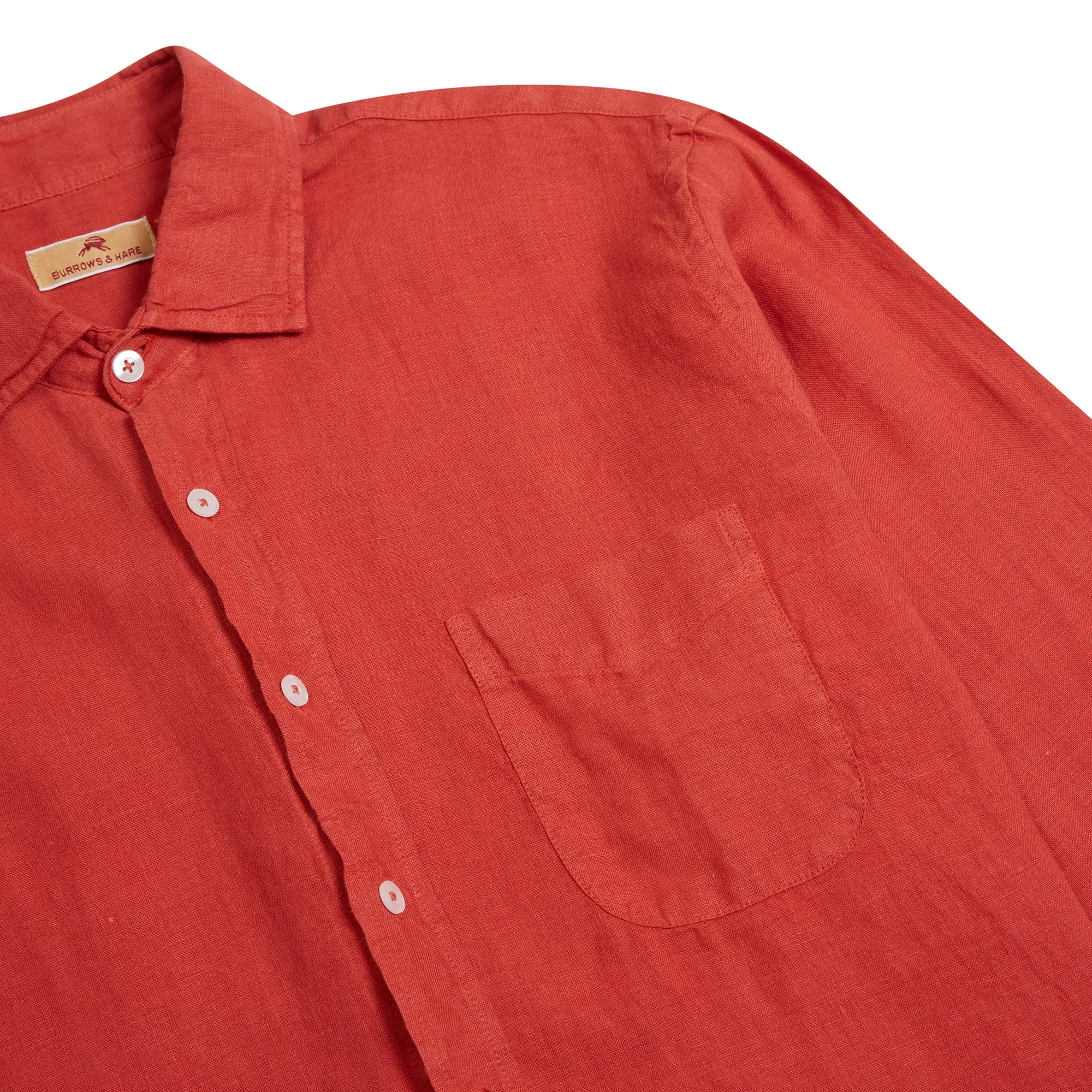 Burrows & Hare Linen Shirt - Rust