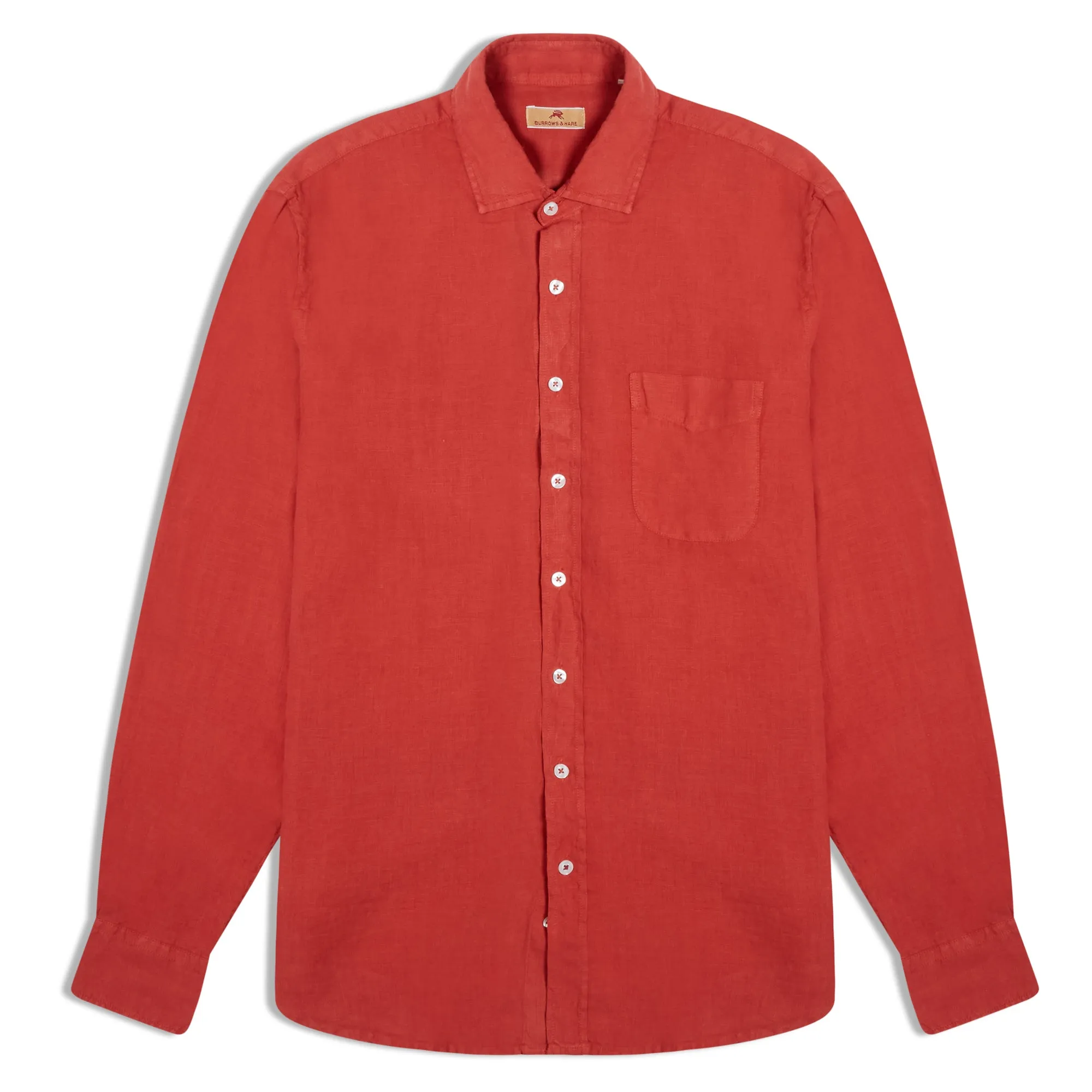 Burrows & Hare Linen Shirt - Rust