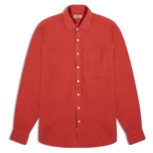 Burrows & Hare Linen Shirt - Rust