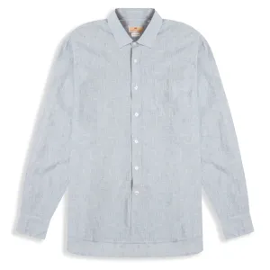 Burrows & Hare Luke Shirt Cotton & Linen Mix - Grey