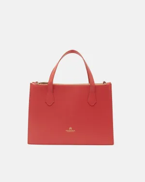 CUOIERIA FIORENTINA BEAUTY TOTE - CORAL