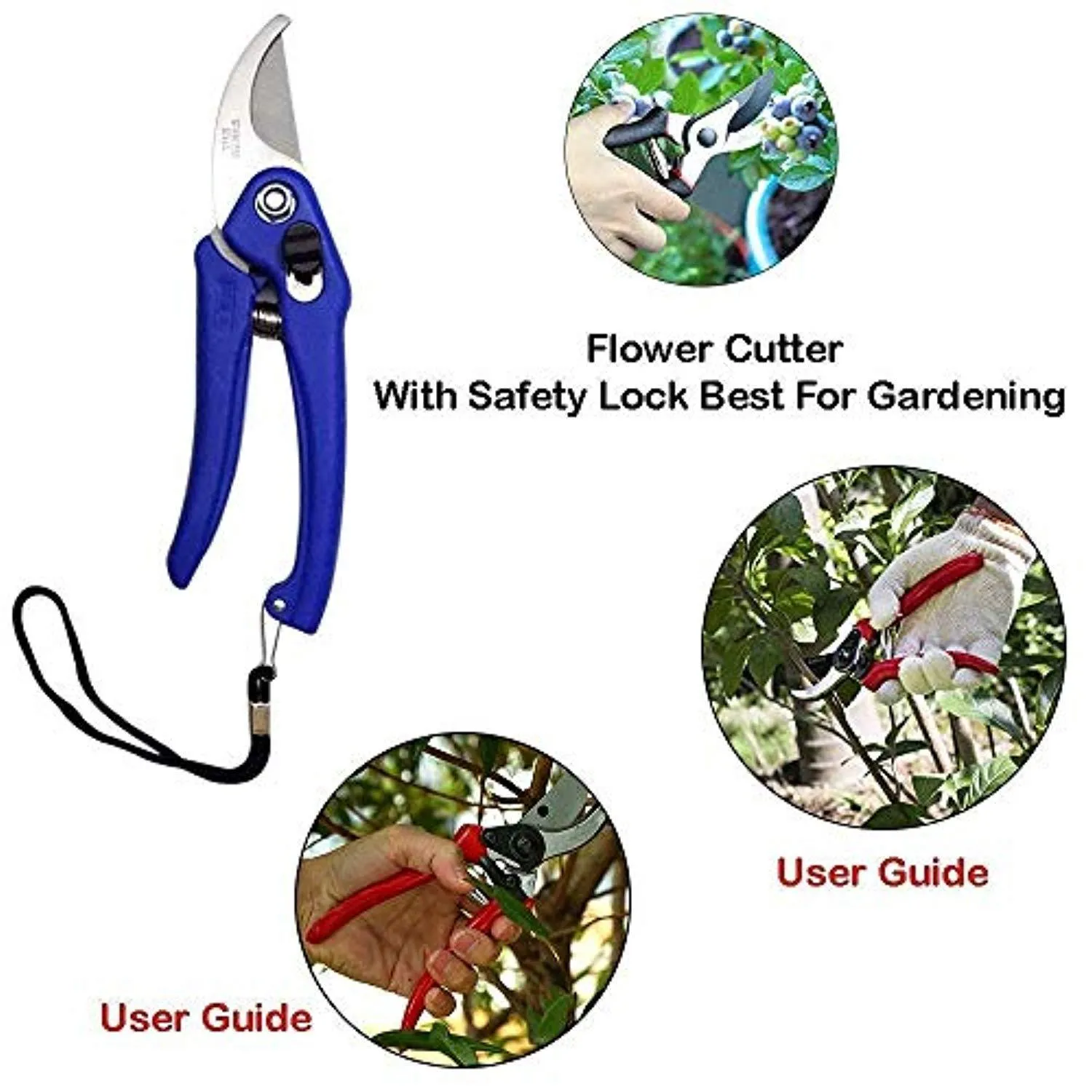 DeoDap Gardening Tools - Garden Gloves with Claws for Digging and Planting, 1 Pair Ergonomic Grip, Incredibly Sharp Secateurs