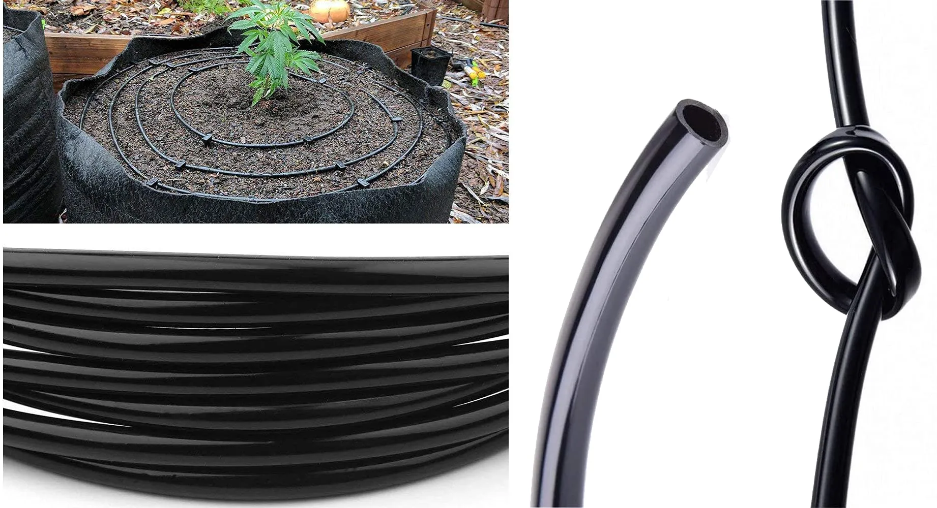 DIY Crafts Drip Irrigation Irrigation 8/11mm Hose 3/8 Inch Drip Garden Hose Watering and Irrigation Agriculture Pipe for Your Gardening Filers DIY Works (2 Mtr Meter, Black)