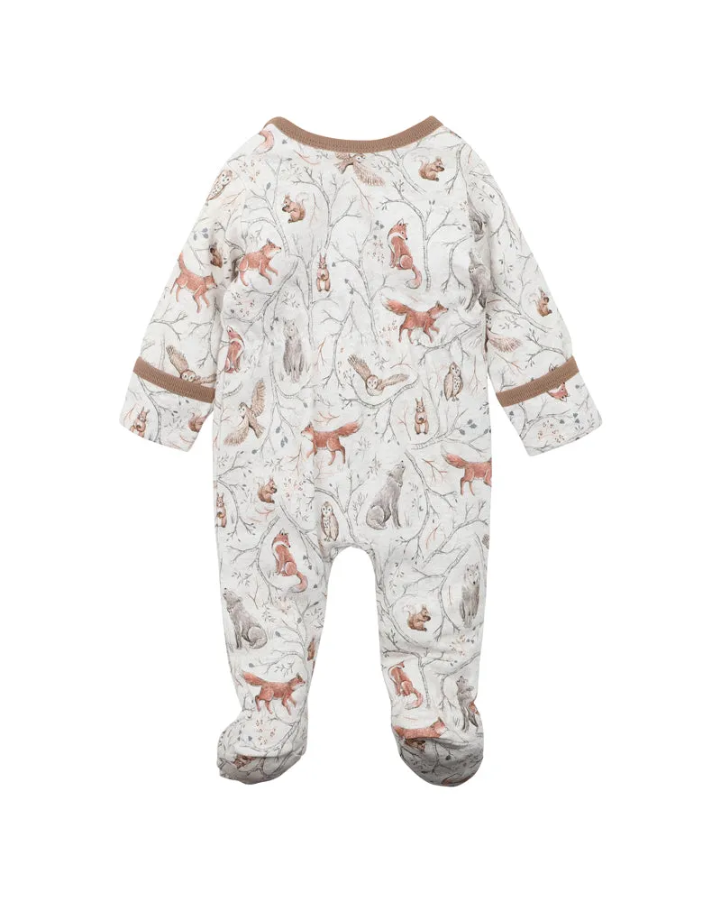 Eli Print LS Zip Onesie