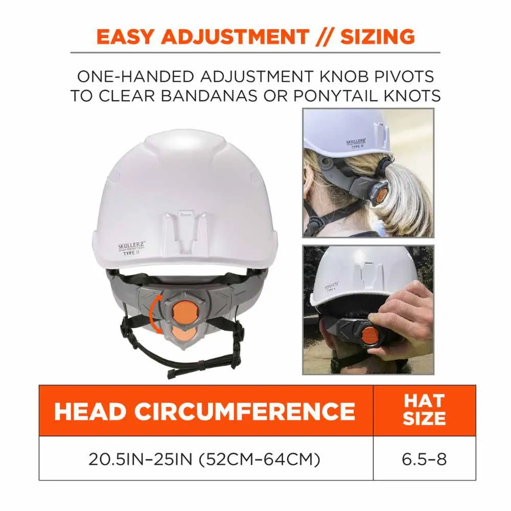 Ergodyne 60265 8977LED White Safety Helmet LED Light Vented Type 2 Class C