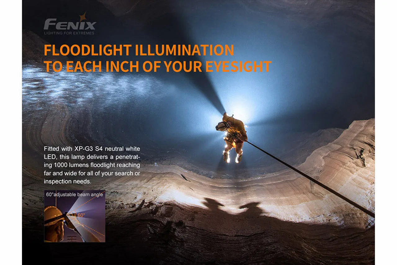 Fenix HP30R v2 3000 Lumen USB-C Rechargeable Headlamp - Very Long Run Times