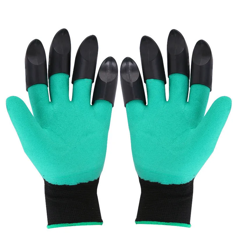 Gardening Gloves With 8 Claws Digging Gloves Garden Planting Vegetable Planting Flower Weeding Protection