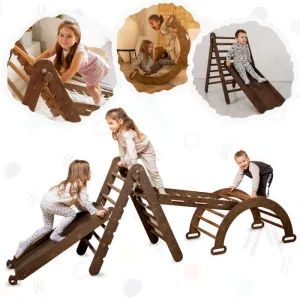 Goodevas 4 in 1 Montessori Climbing Set - Chocolate Color