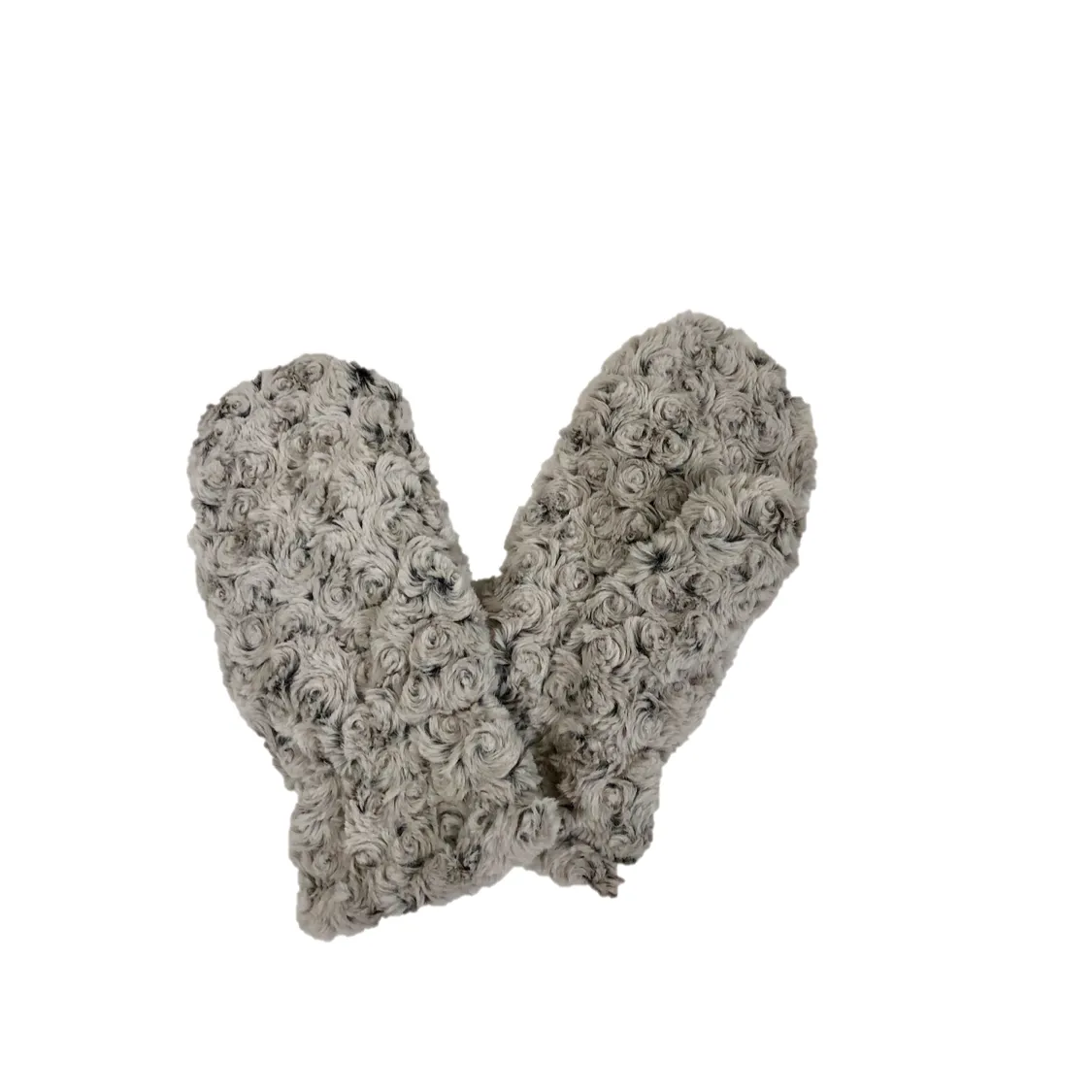 Grey Soft Swirl Mittens