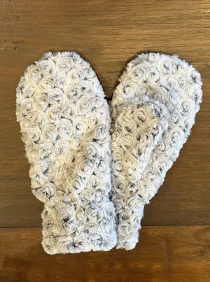 Grey Soft Swirl Mittens
