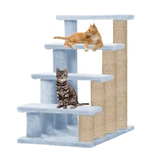 Hiputee Fur Fabric Climbing Stairs for Cats (Grey)