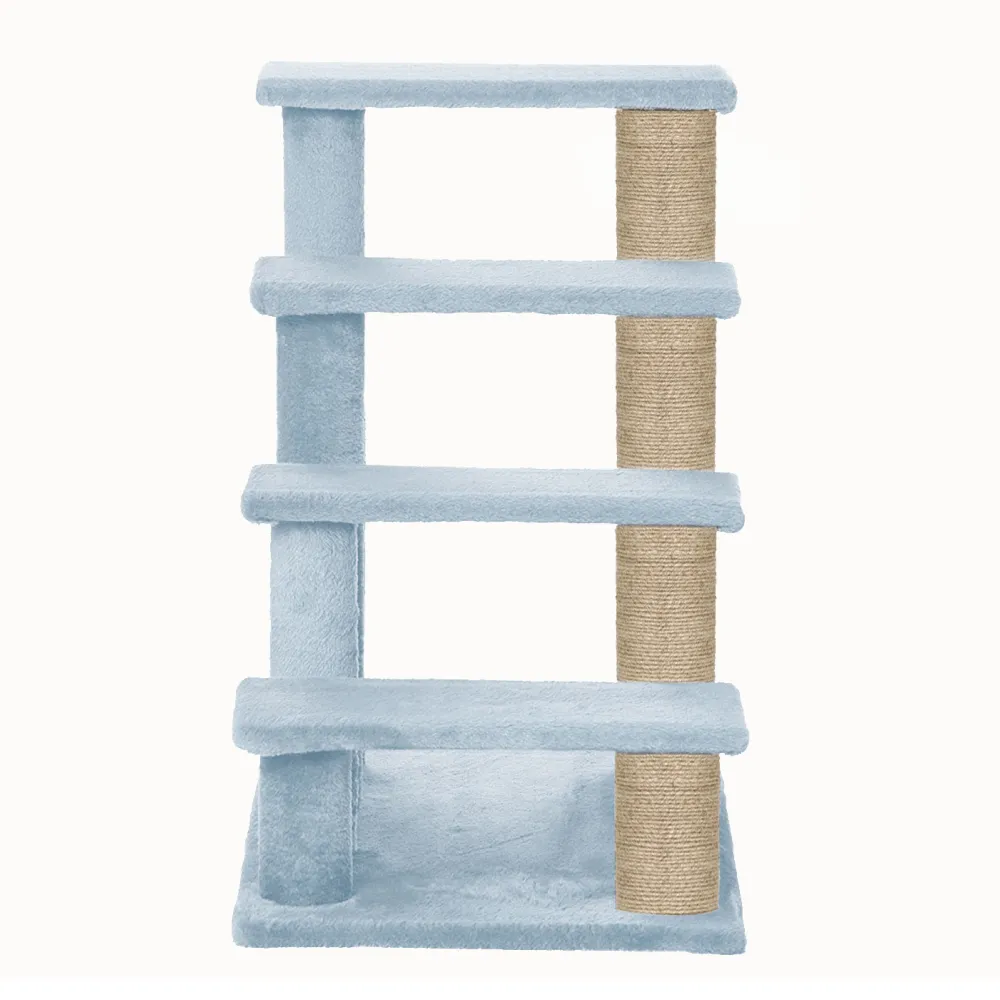 Hiputee Fur Fabric Climbing Stairs for Cats (Grey)