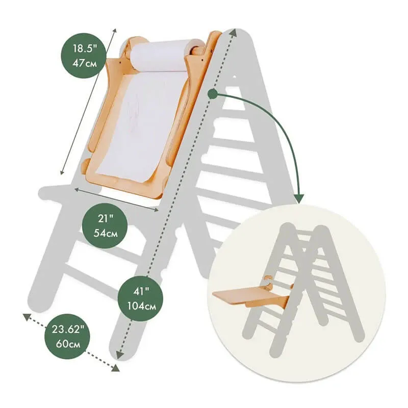 Indoor Playground for Toddlers - 7in1 Playground   Swings Set   Slide Board   Art Set