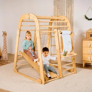 Indoor Playground for Toddlers - 7in1 Playground   Swings Set   Slide Board   Art Set