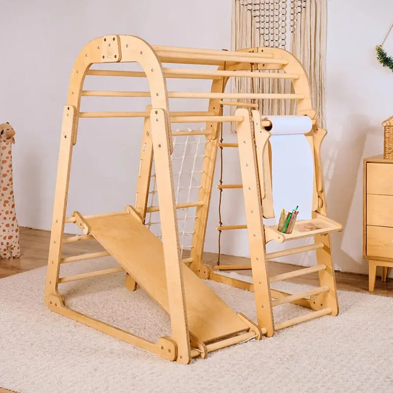 Indoor Playground for Toddlers - 7in1 Playground   Swings Set   Slide Board   Art Set