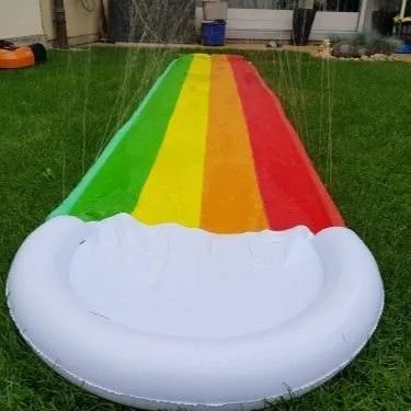 Inflatable Automatic Sprinkler Rainbow Water Slide
