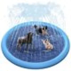 Intera Dog Pool, 59in/67in XXL Splash Sprinkler Pad for Dogs Thickened Durable Upgrade Bath Pool Pet Summer Outdoor Water Toys