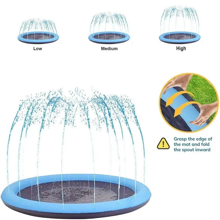 Kids Outdoor Water Play Splash Mat with Sprinkler - 100CM Diameter