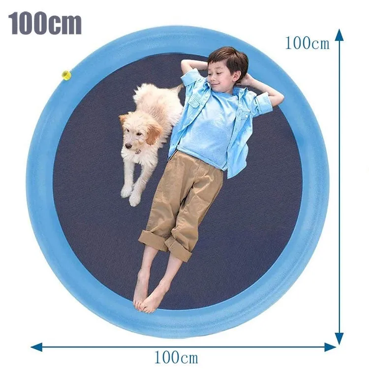 Kids Outdoor Water Play Splash Mat with Sprinkler - 100CM Diameter