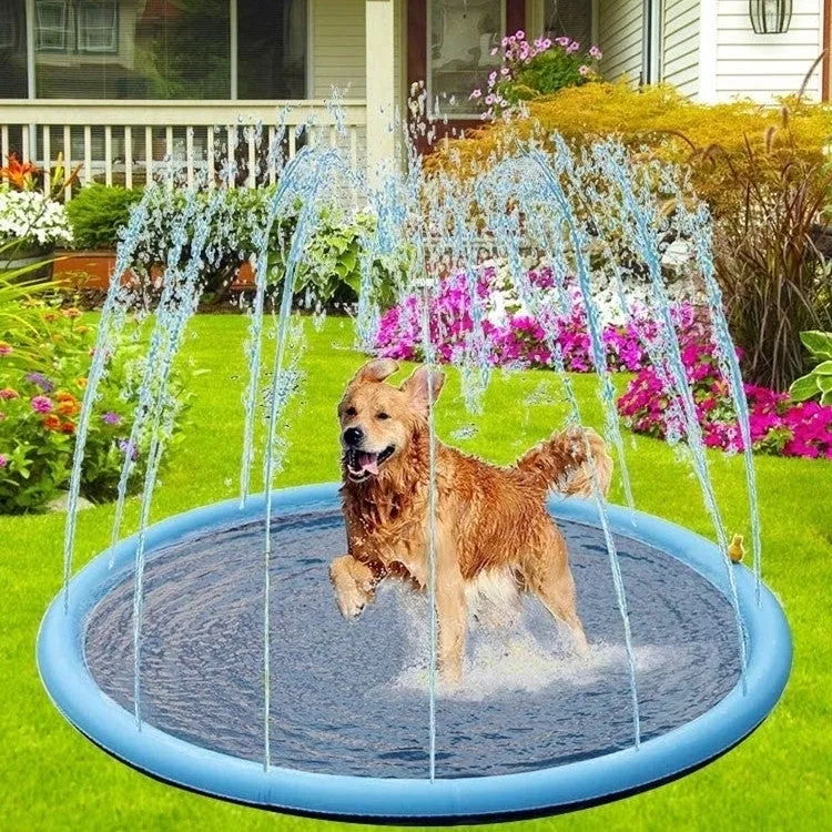 Kids Outdoor Water Play Splash Mat with Sprinkler - 100CM Diameter