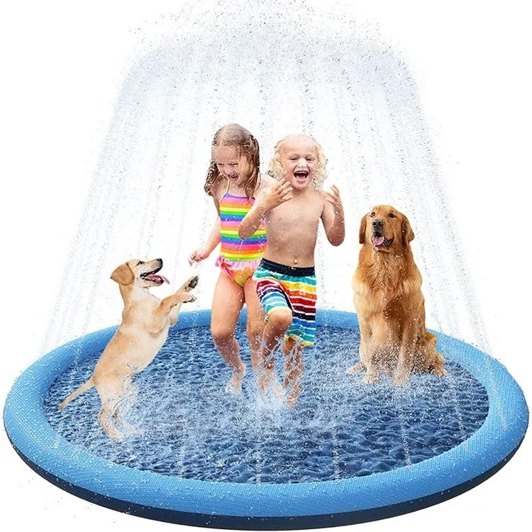 Kids Outdoor Water Play Splash Mat with Sprinkler - 100CM Diameter