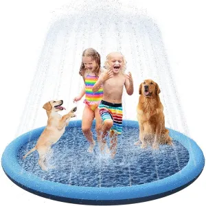 Kids Outdoor Water Play Splash Mat with Sprinkler - 100CM Diameter