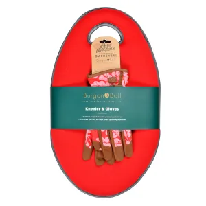 Kneelo® Garden Kneeler and Gardening Gloves Bundle - Poppy
