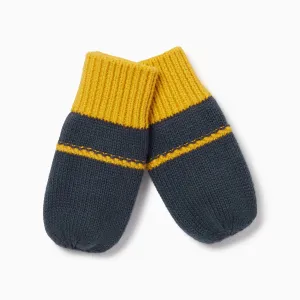 Knitted Colourblock Mittens