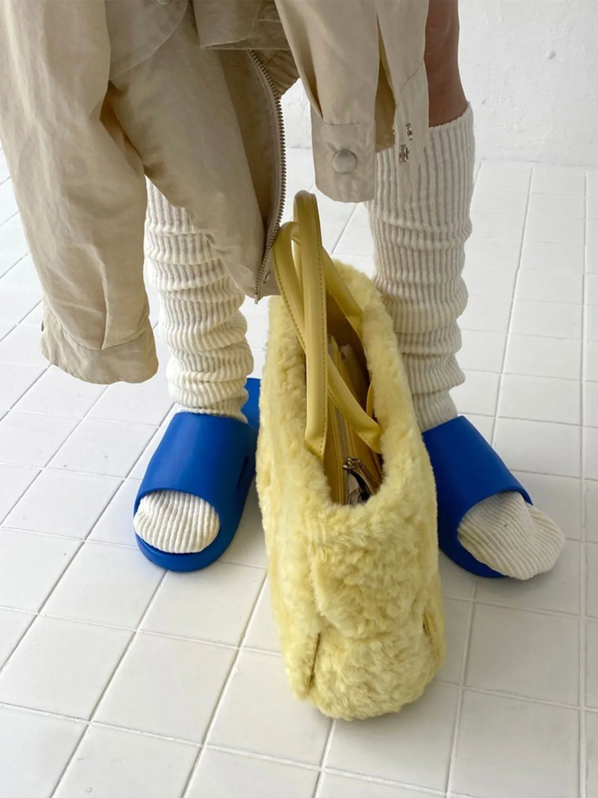 Large Capacity Plush Lamb Wool Tote Bag