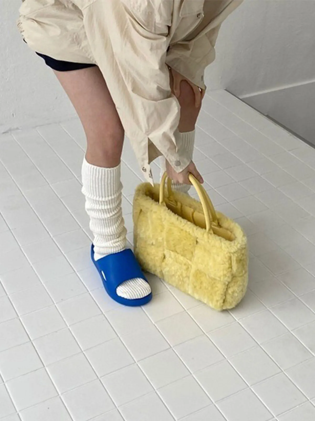 Large Capacity Plush Lamb Wool Tote Bag