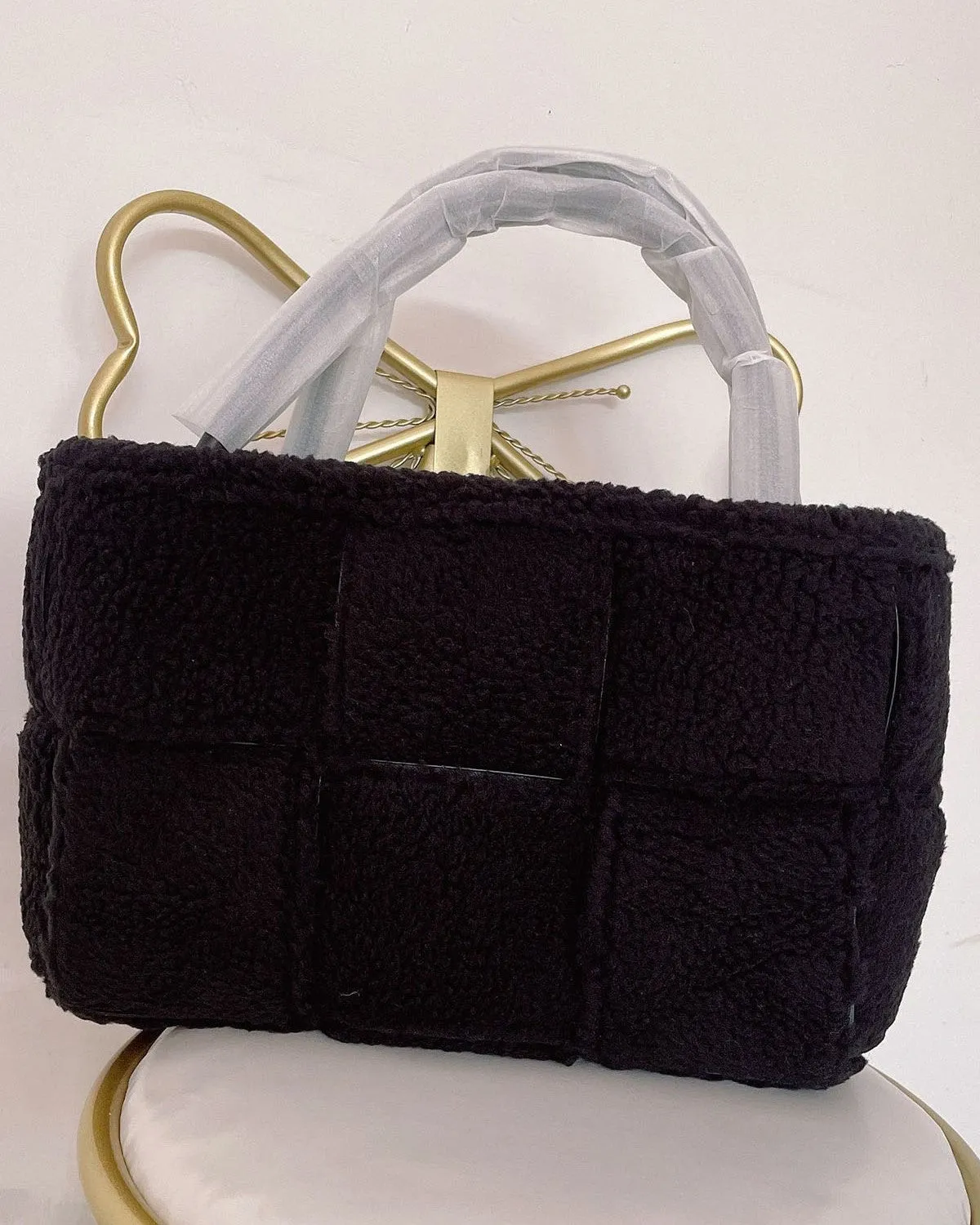 Large Capacity Plush Lamb Wool Tote Bag